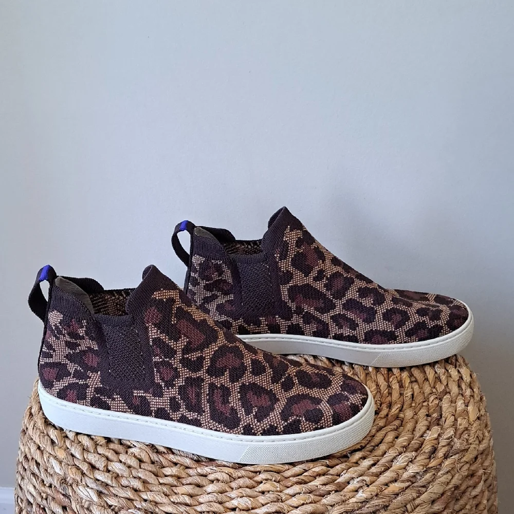 Rothy's‎ Womens Cheetah Print Stretch Pull On Chelsea Sneakers EU39/US8.5
